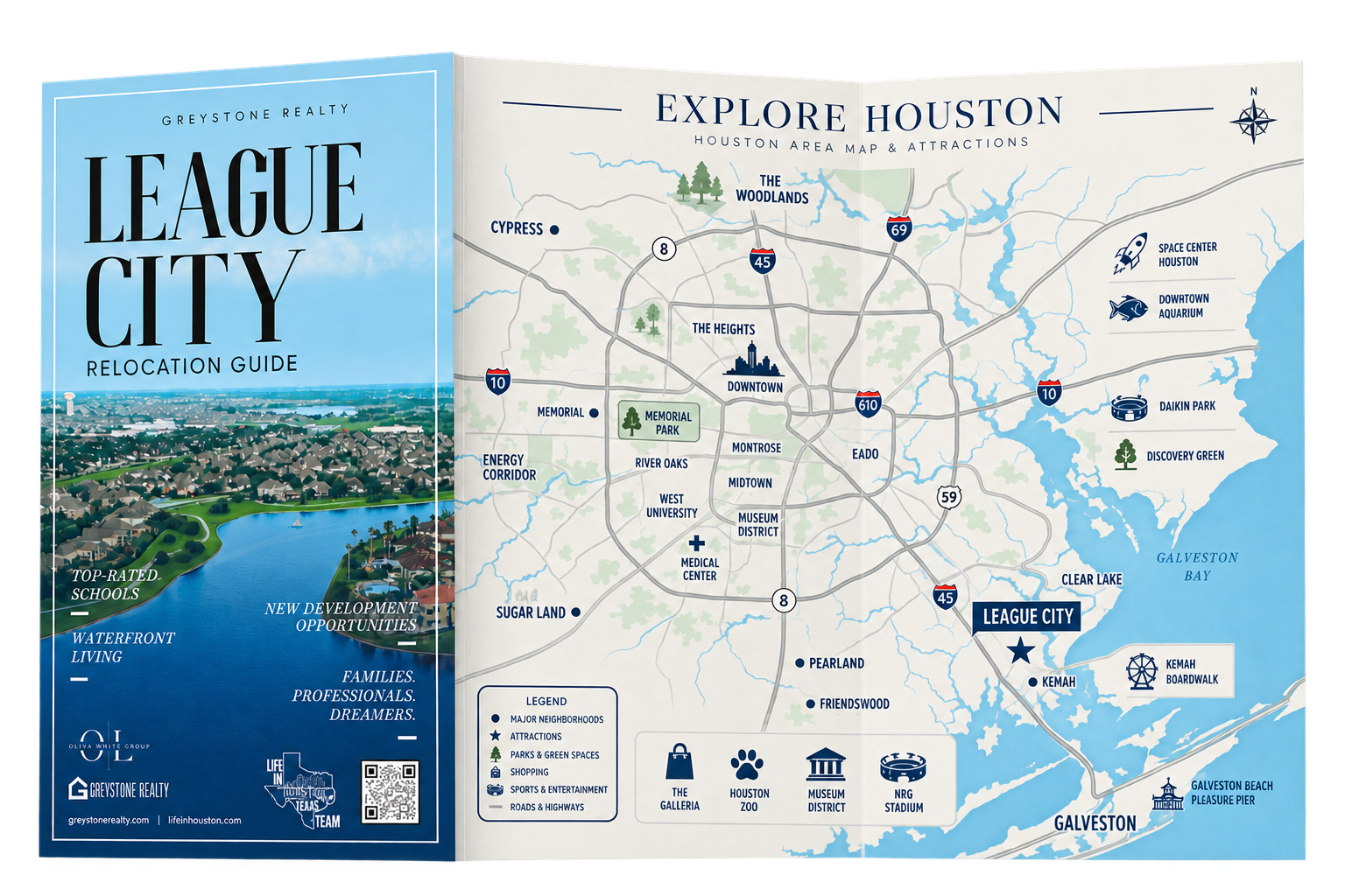 League City relocation guide preview and Greater Houston area map